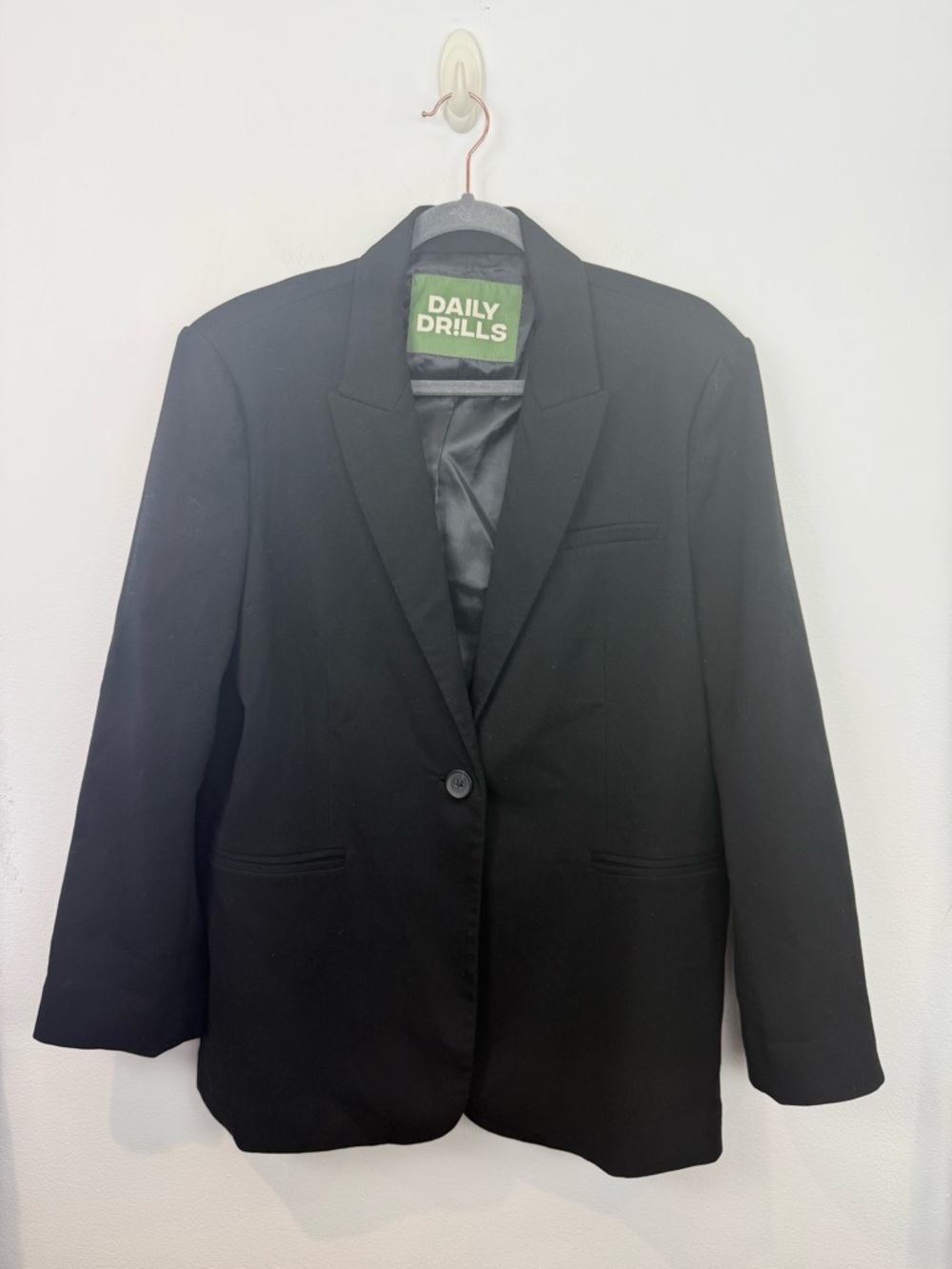 Daily Drills Black Oversized Blazer Womens Size XS/S